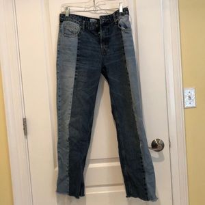 BDG two toned mom jeans